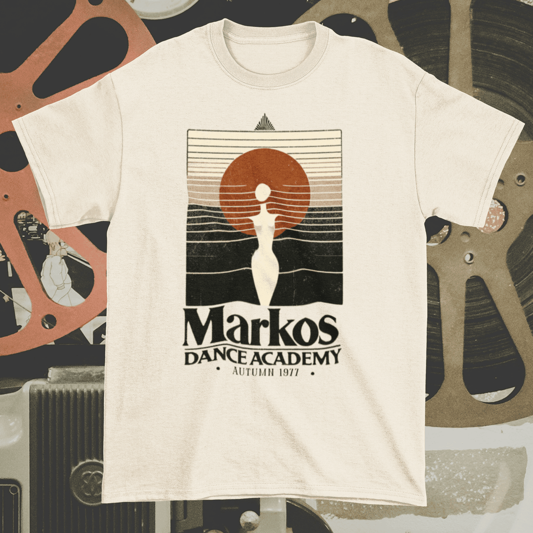 Markos Dance Academy - Suspiria Inspired Vintage Horror Movie Unisex T-shirt - Nightmare on Film Street Store