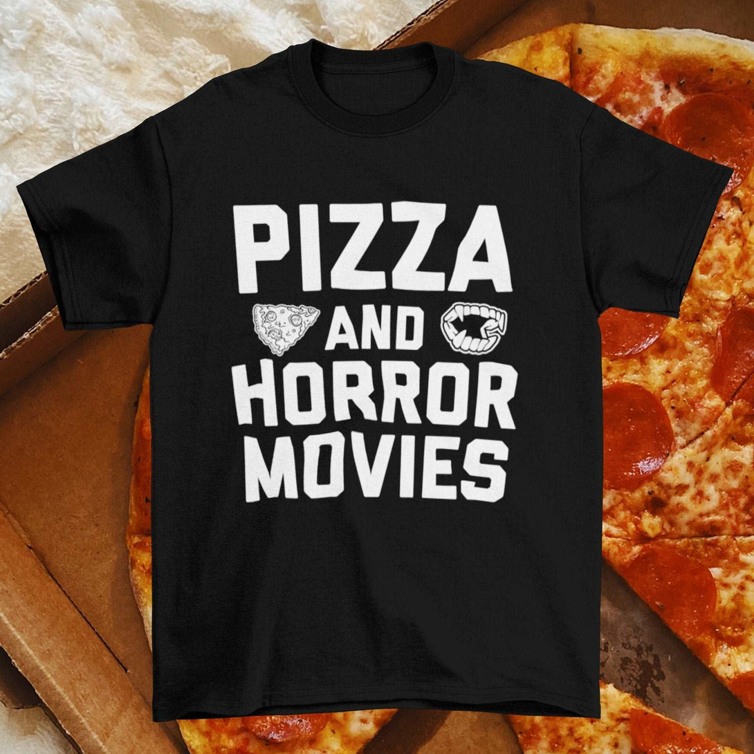 Pizza and Horror Movies - Favorite Things Horror Unisex T-shirt - Nightmare on Film Street Store