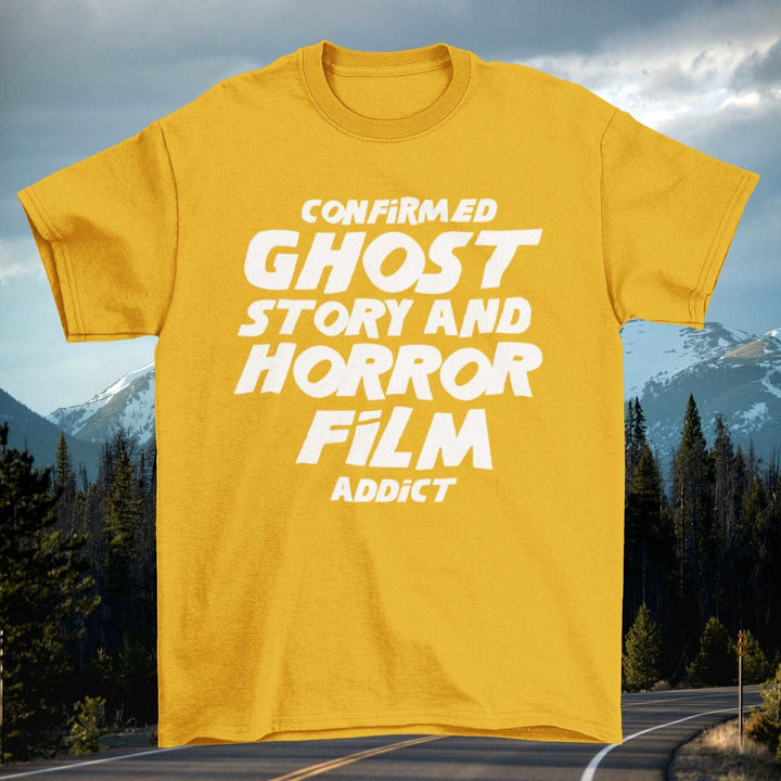 Confirmed Ghost Story and Horror Film Addict - The Shining-Inspired Unisex Tshirt - Nightmare on Film Street Store