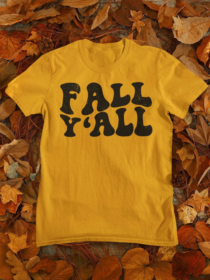 Fall Y'all - Retro Halloween Autumn Short-Sleeve Unisex T-shirt - Nightmare on Film Street Store