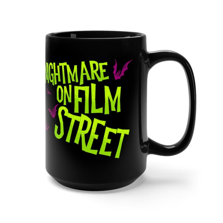 Nightmare on Film Street Logo Mug - Black Mug 15oz - Nightmare on Film Street Store
