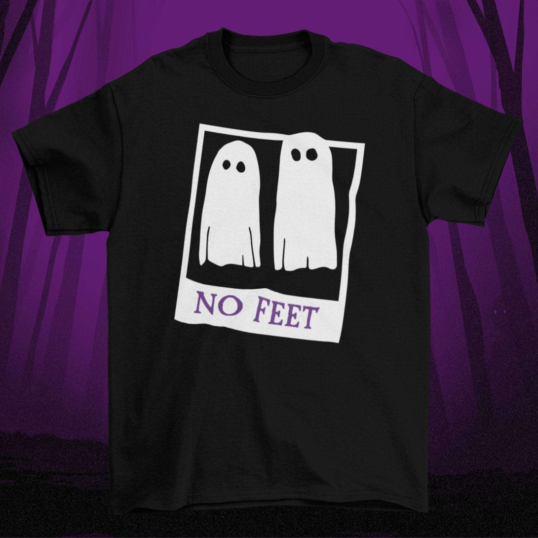 No Feet Tshirt -Halloween Horror Vintage Style Hocus Pocus Beetlejuice Inspired Short-Sleeve Unisex Tee - Nightmare on Film Street Store
