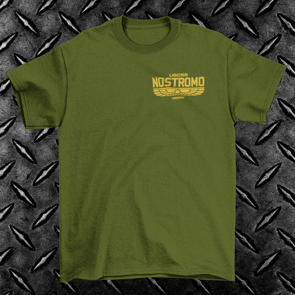 Nostromo Crew Tshirt -Halloween Horror Vintage Alien Sci-Fi Inspired Short-Sleeve Unisex Tee - Nightmare on Film Street Store