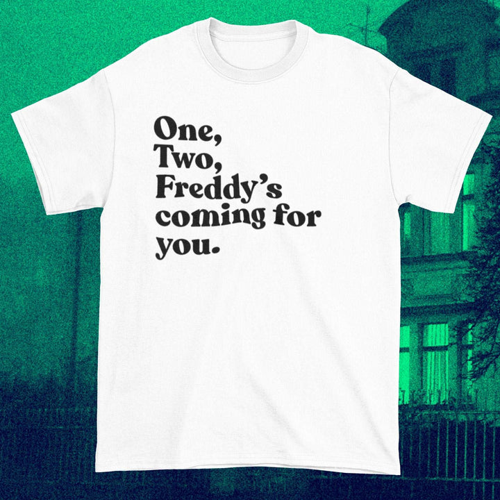 One, Two, Freddy's Coming For You - Retro A Nightmare on Elm Street Freddy Krueger inspired VHS Horror Unisex T-shirt - Nightmare on Film Street Store