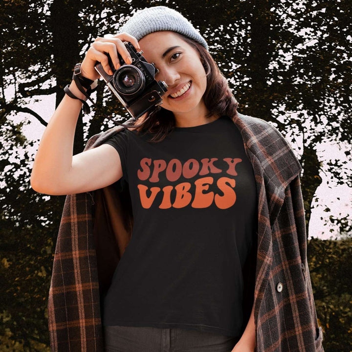 Spooky Vibes - Retro Halloween Autumn Short-Sleeve Unisex Tee - Nightmare on Film Street Store