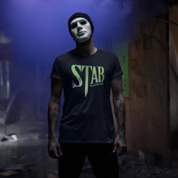 STAB - Scream Movie Inspired Horror Ghostface Unisex T-shirt - Nightmare on Film Street Store