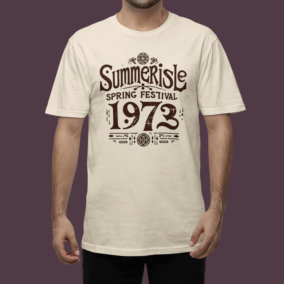 Summerisle Spring Festival 1973 -  Horror Movie The Wicker Man 70s Inspired Unisex T-shirt - Nightmare on Film Street Store