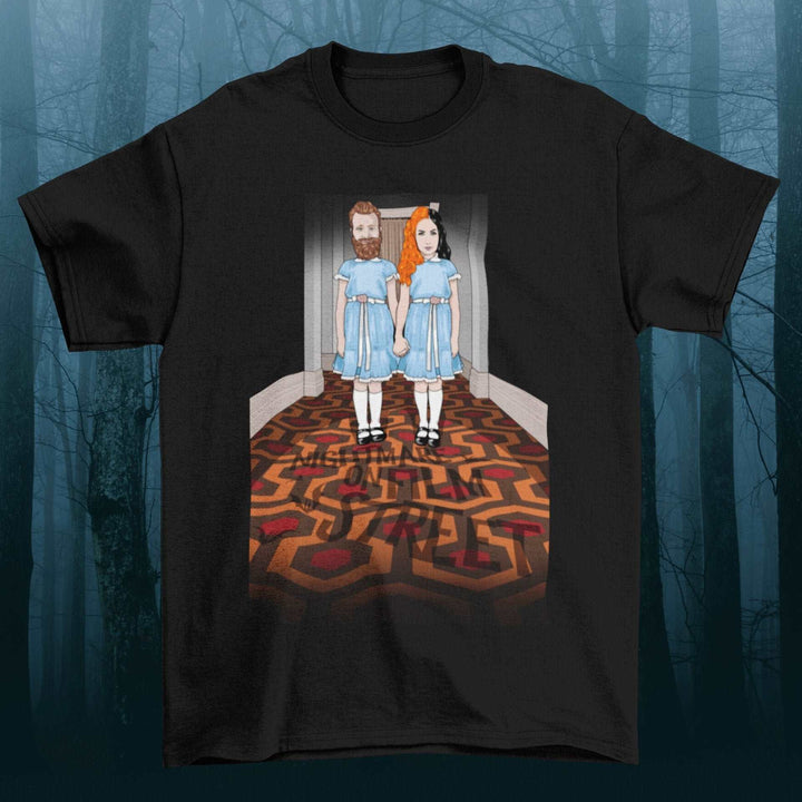 The Grady Twins - Nightmare on Film Street Horror Movie Podcast - Short Sleeve Horror Unisex T-shirt - Nightmare on Film Street Store