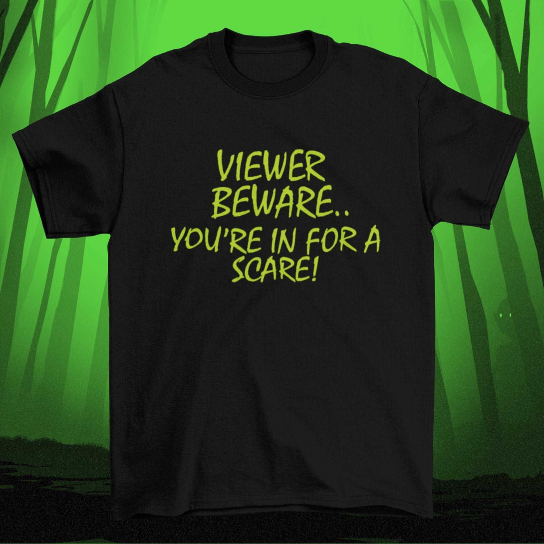 Viewer Beware.. You're In For A Scare! - Spooky Goosebumps Stine Inspired Unisex T-shirt - Nightmare on Film Street Store
