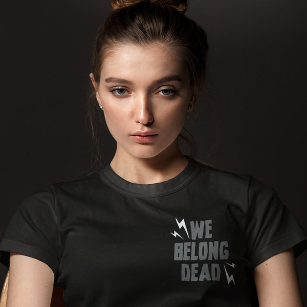 We Belong Dead - Vintage Bride of Frankenstein Horror Inspired Inspired Unisex T-shirt